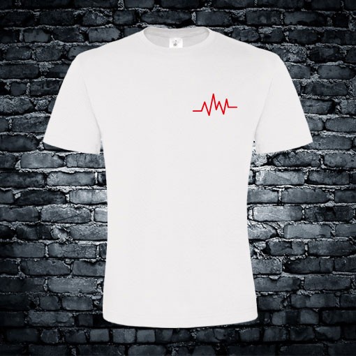 Muziek hartslag T-shirt